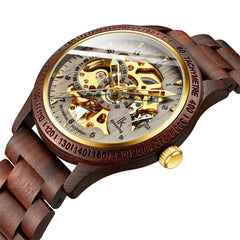 Classic Wooden Men's Mechanical Watch My Store