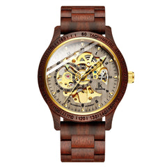 Classic Wooden Men's Mechanical Watch My Store