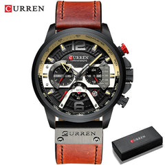 Military Leather Chronograph Wristwatch My Store