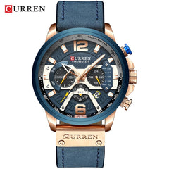 Military Leather Chronograph Wristwatch My Store