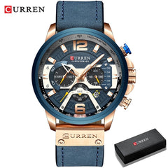 Military Leather Chronograph Wristwatch My Store