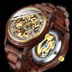 Classic Wooden Men's Mechanical Watch My Store
