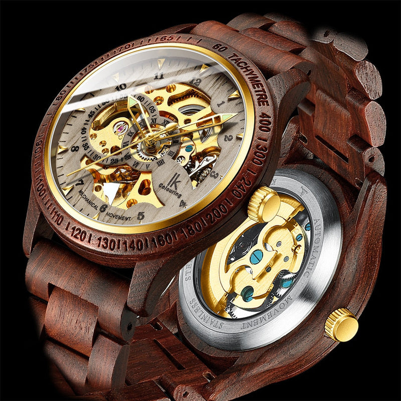 Classic Wooden Men's Mechanical Watch My Store