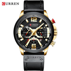 Military Leather Chronograph Wristwatch My Store