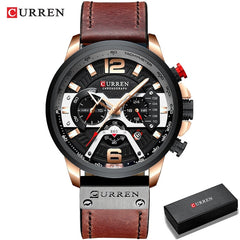 Military Leather Chronograph Wristwatch My Store