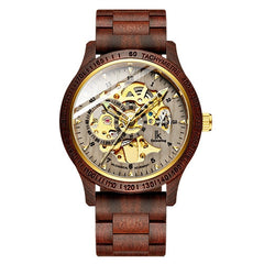 Classic Wooden Men's Mechanical Watch My Store